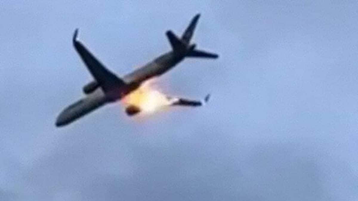 Le immagini dell’aereo in volo