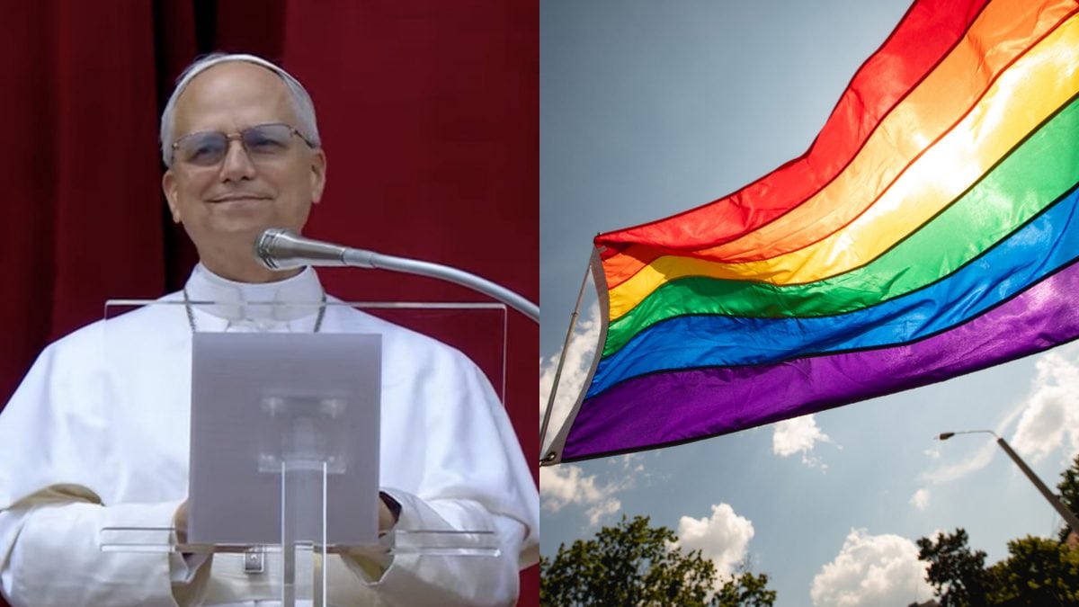 A sinistra, Papa Leone XIV.