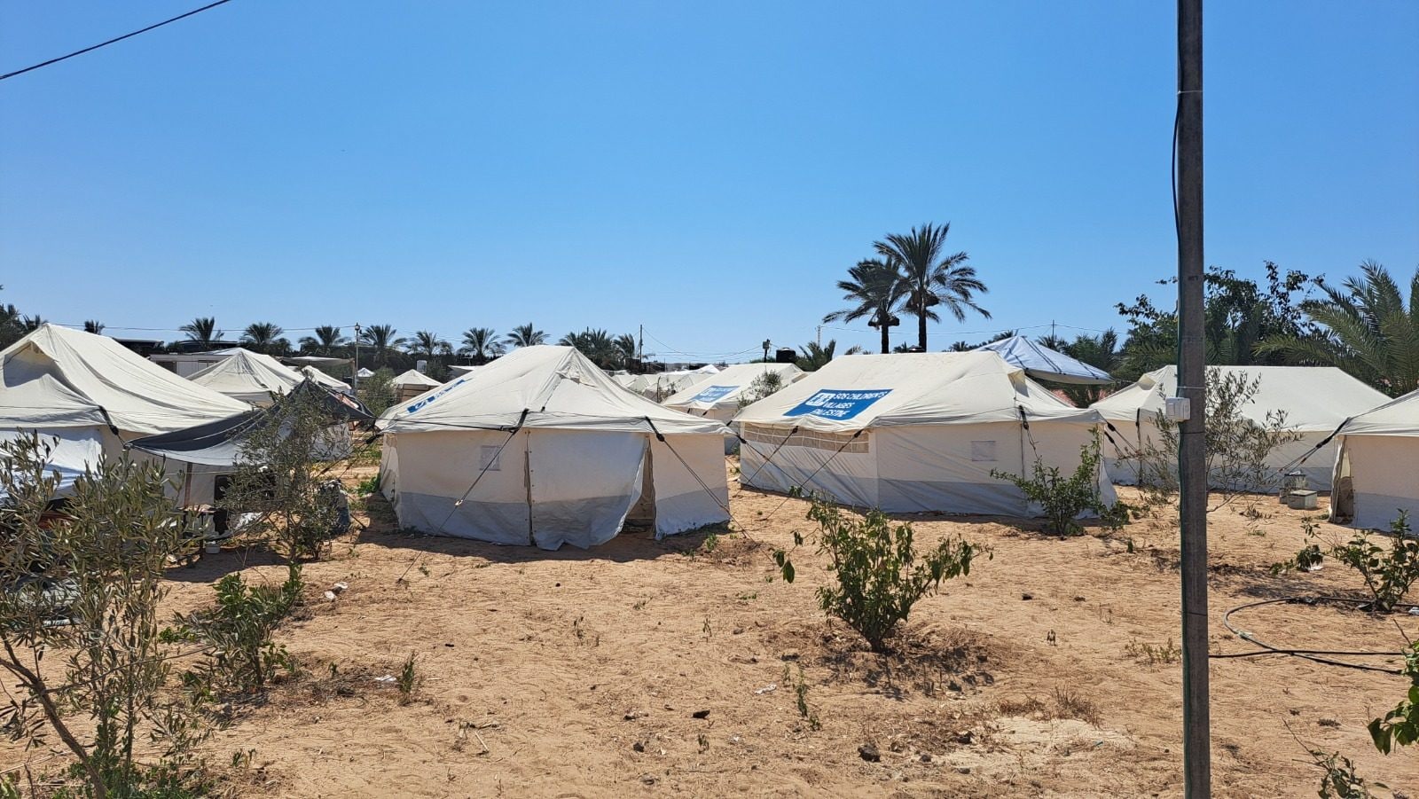 Le tende di SOS Children’s Villages Palestine.