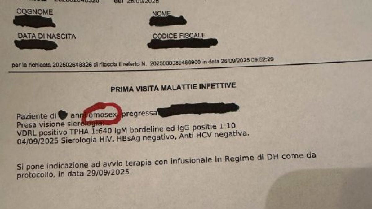 Il referto in questione