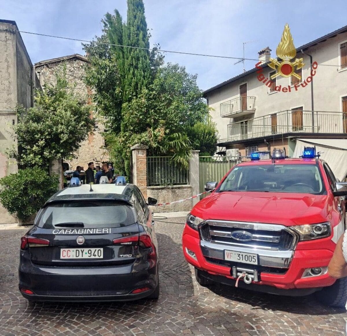 Lazise, l’intervento di Carabinieri e Vigili del fuoco