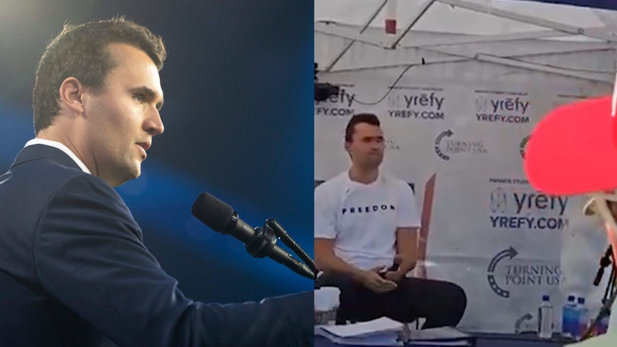A destra, un frame del video in cui di vede l’attivista raggiunto dal proiettile.