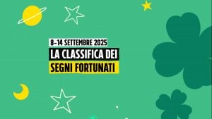 La classifica dei segni più fortunati per la settimana dall'8 al 14 settembre