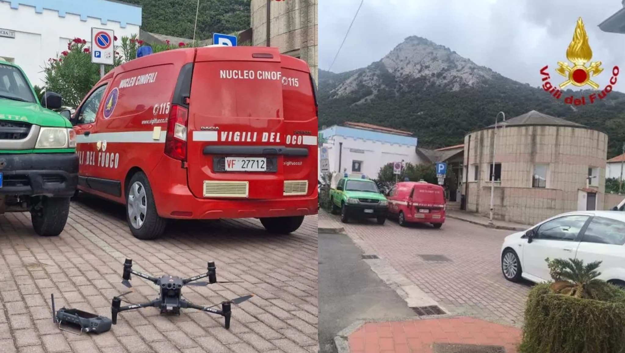I mezzi dei soccorritori.