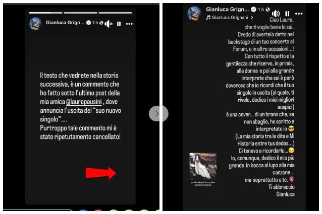 Storia Instagram Grignani