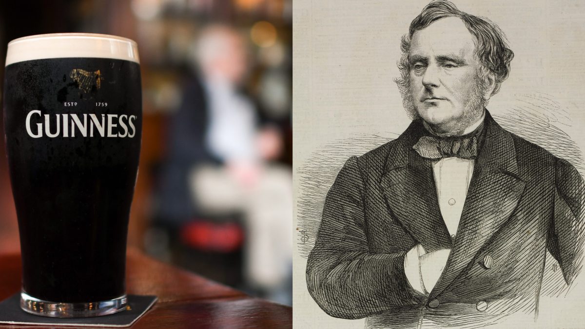 A destra, sir Benjamin Guinness.