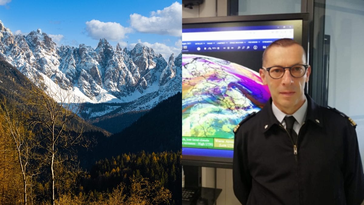 A destra, il tenente colonnello dell’Aeronautica Militare Alessandro Fuccello.