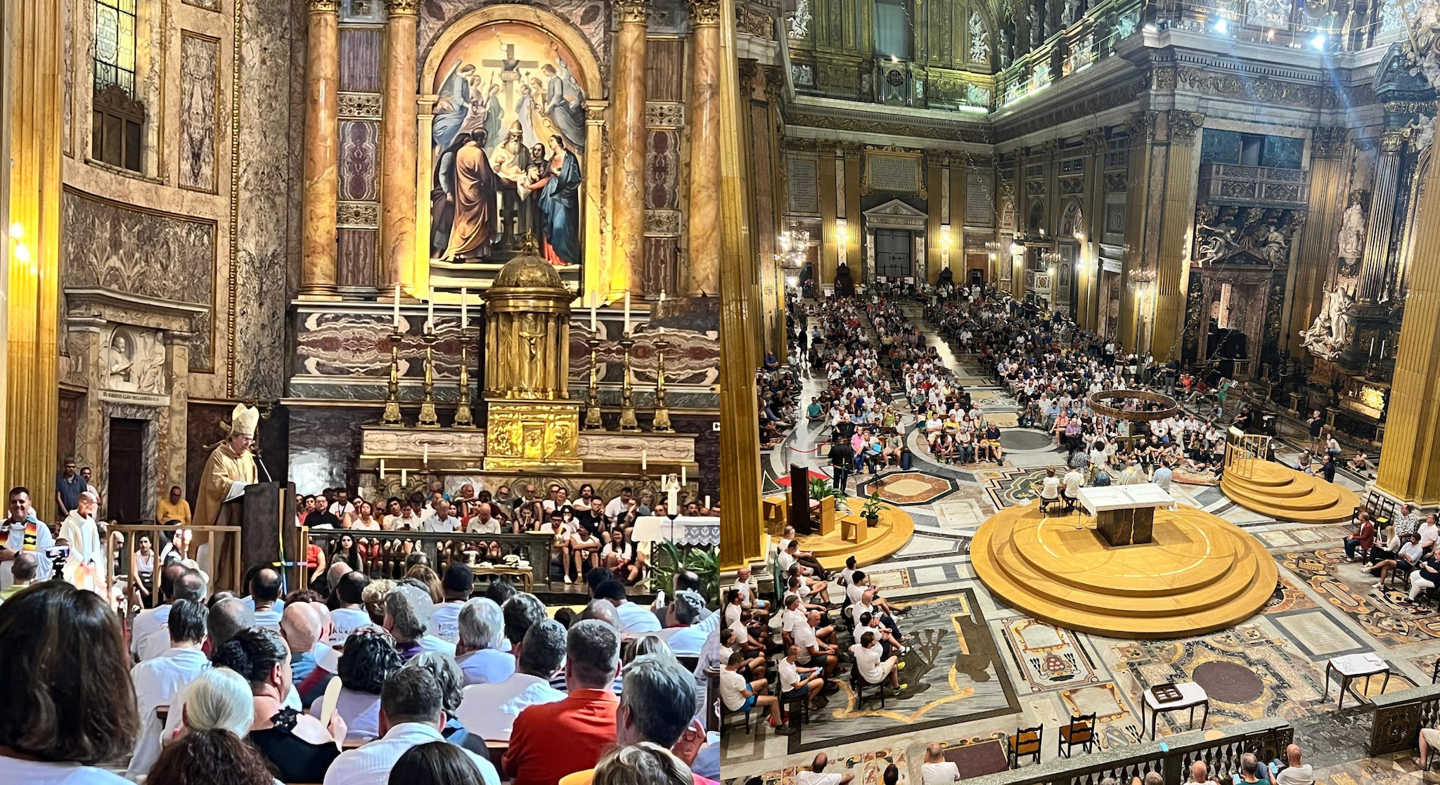 Alcune foto scattate da Tiziano durante la celebrazione.