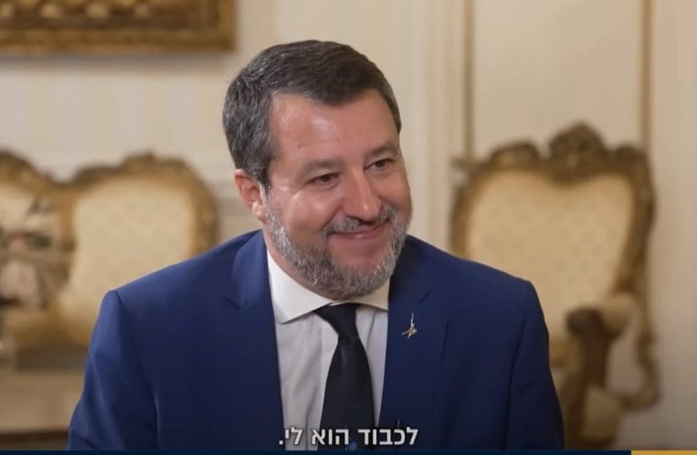 Salvini alla tv israeliana difende il massacro a Gaza: "Avete diritto a difendervi, l'Italia è vostra amica"
