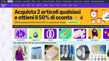 La schermata principale della nuova piattaforma low-cost Amazon Haul