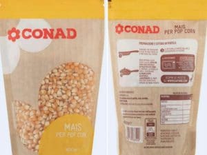 I supermercati Conad richiamano il mais per i popcorn: i quattro lotti interessati