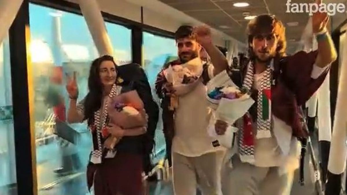 Gli attivisti della Freedom Flotilla rientrati a Roma