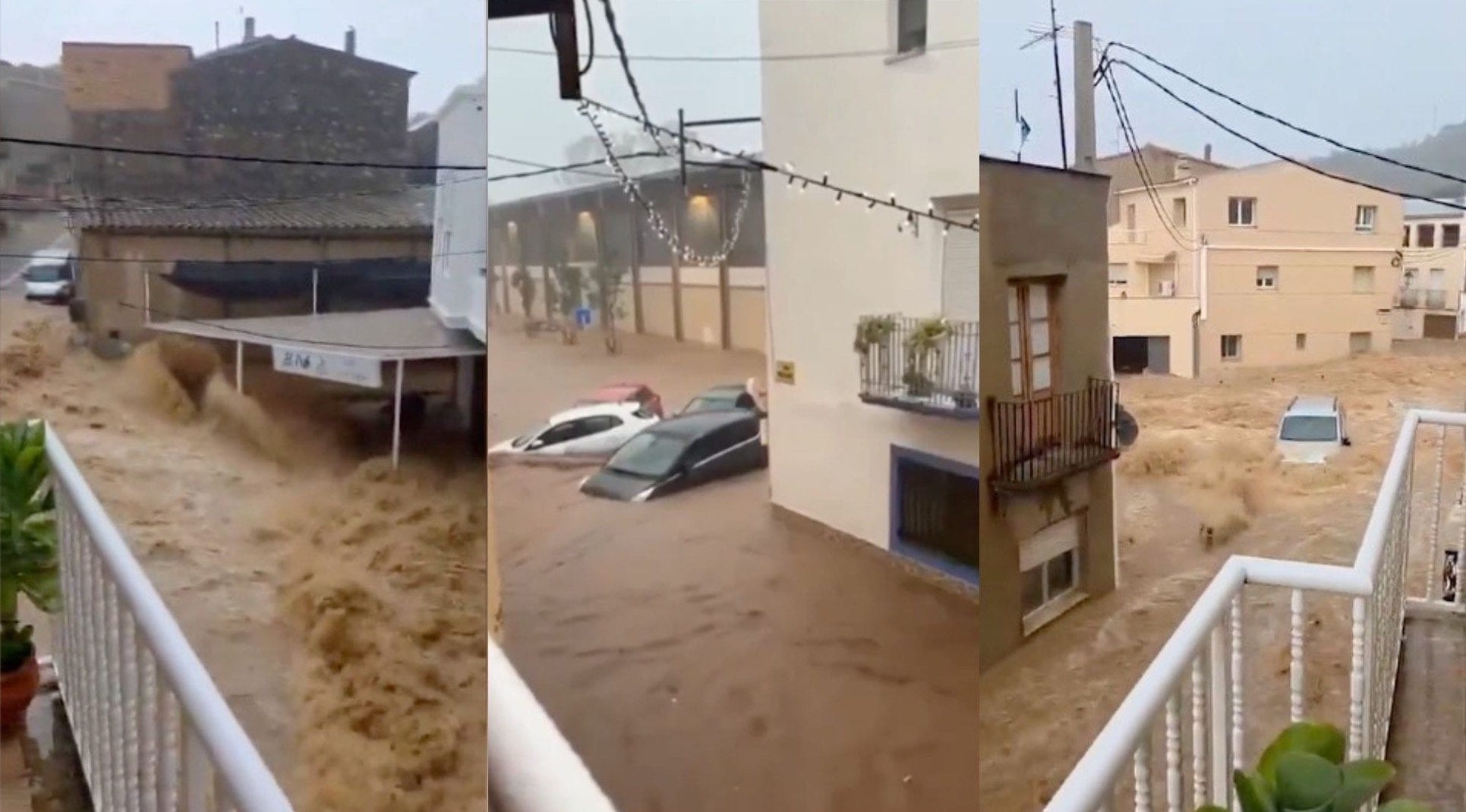 Torrenti di fango, persone intrappolate in auto e case: le immagini della tempesta Alice in Spagna