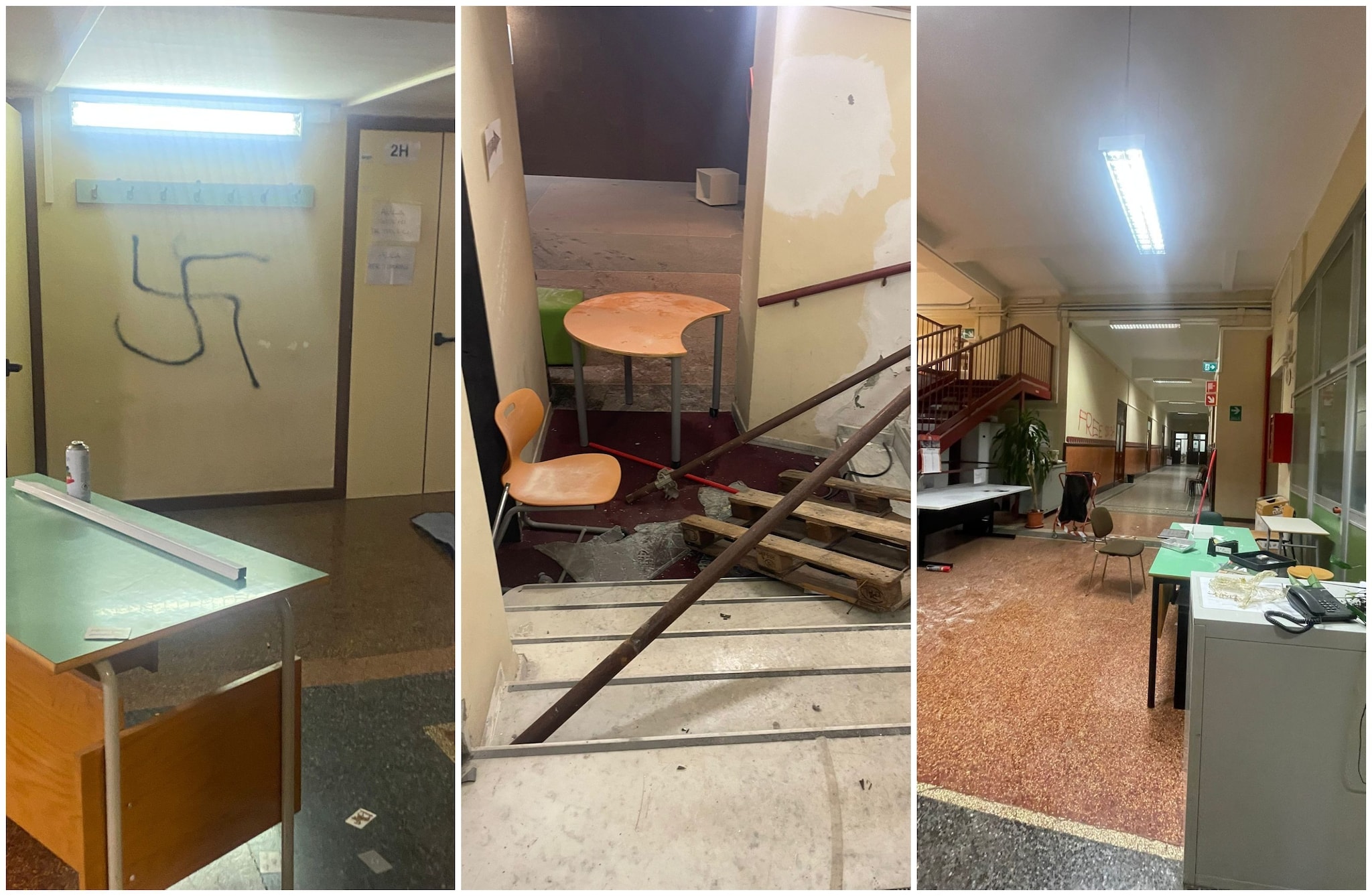 Aggressione fascista al Liceo da Vinci di Genova: "Abbiamo chiamato la polizia a mezzanotte, è arrivata alle tre"