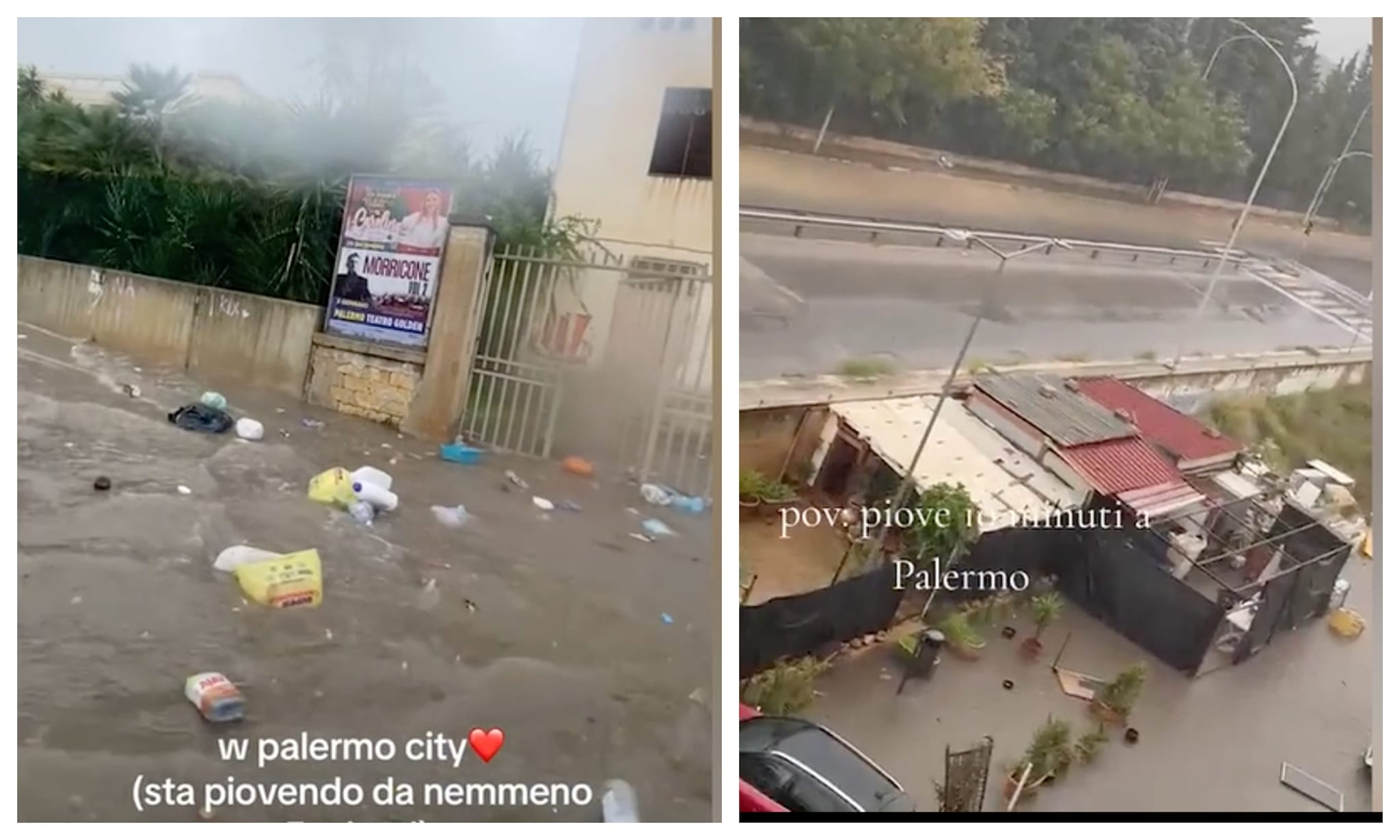 Maltempo mette in ginocchio Sicilia e Calabria: a Palermo decine di automobilisti bloccati in macchina