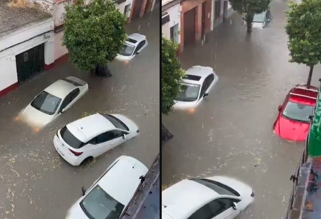 Diluvio Siviglia, il video degli automobilisti intrappolati nell’acqua: la città paralizzata dal nubifragio