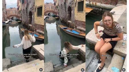 Google Maps la guida… dritta nel canale: la disavventura della turista a Venezia. Il video è virale su TikTok