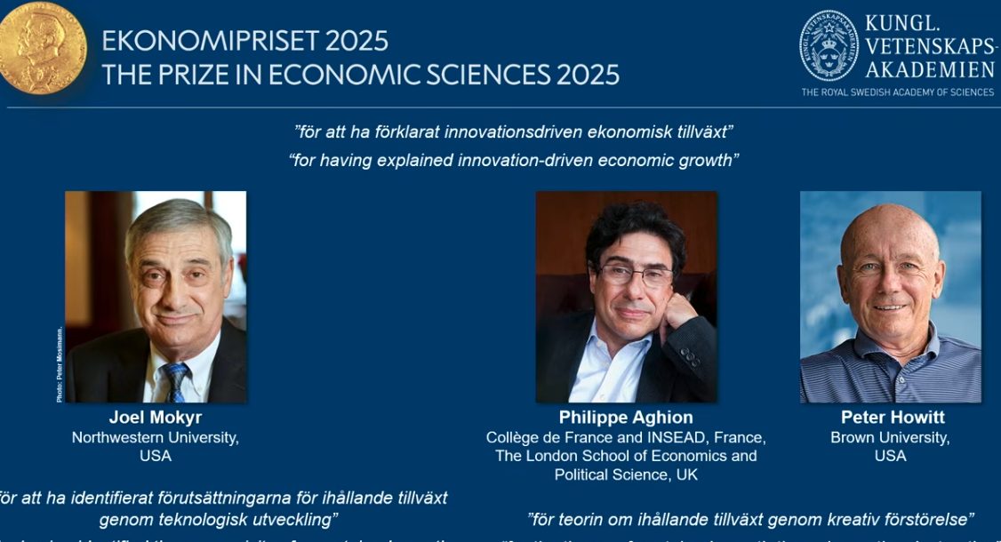 Joel Mokyr, Philippe Aghion and Peter Howitt