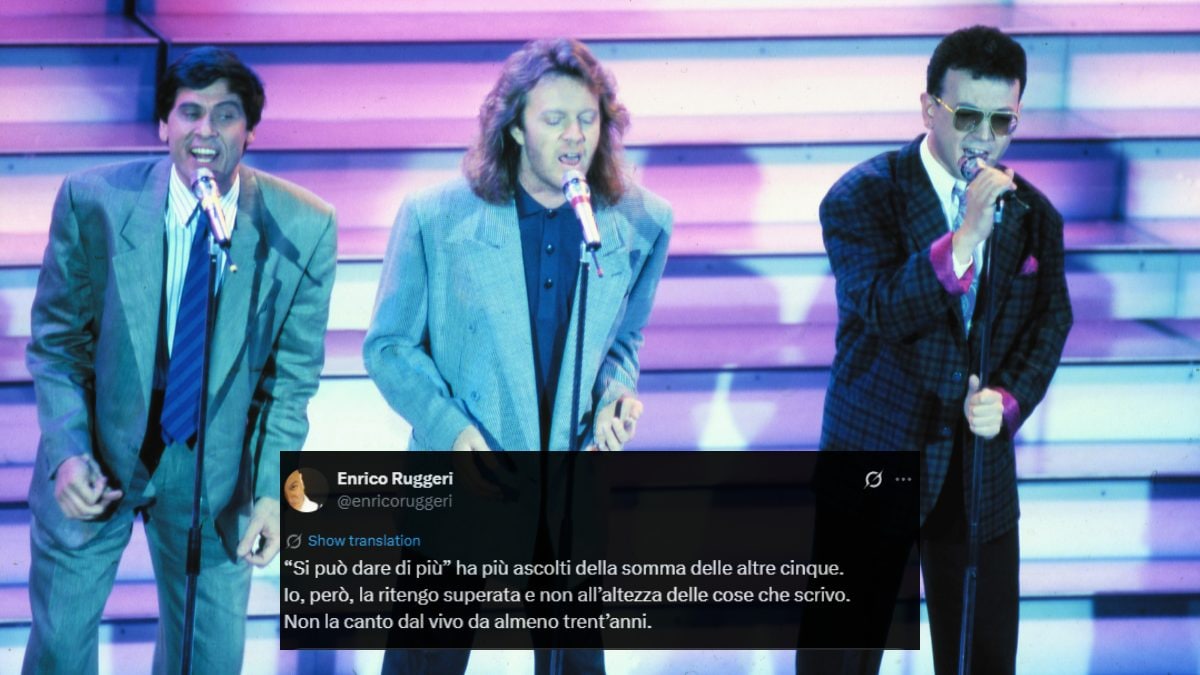 Gianni Morandi, Umberto Tozzi ed Enrico Ruggeri, via Getty Images