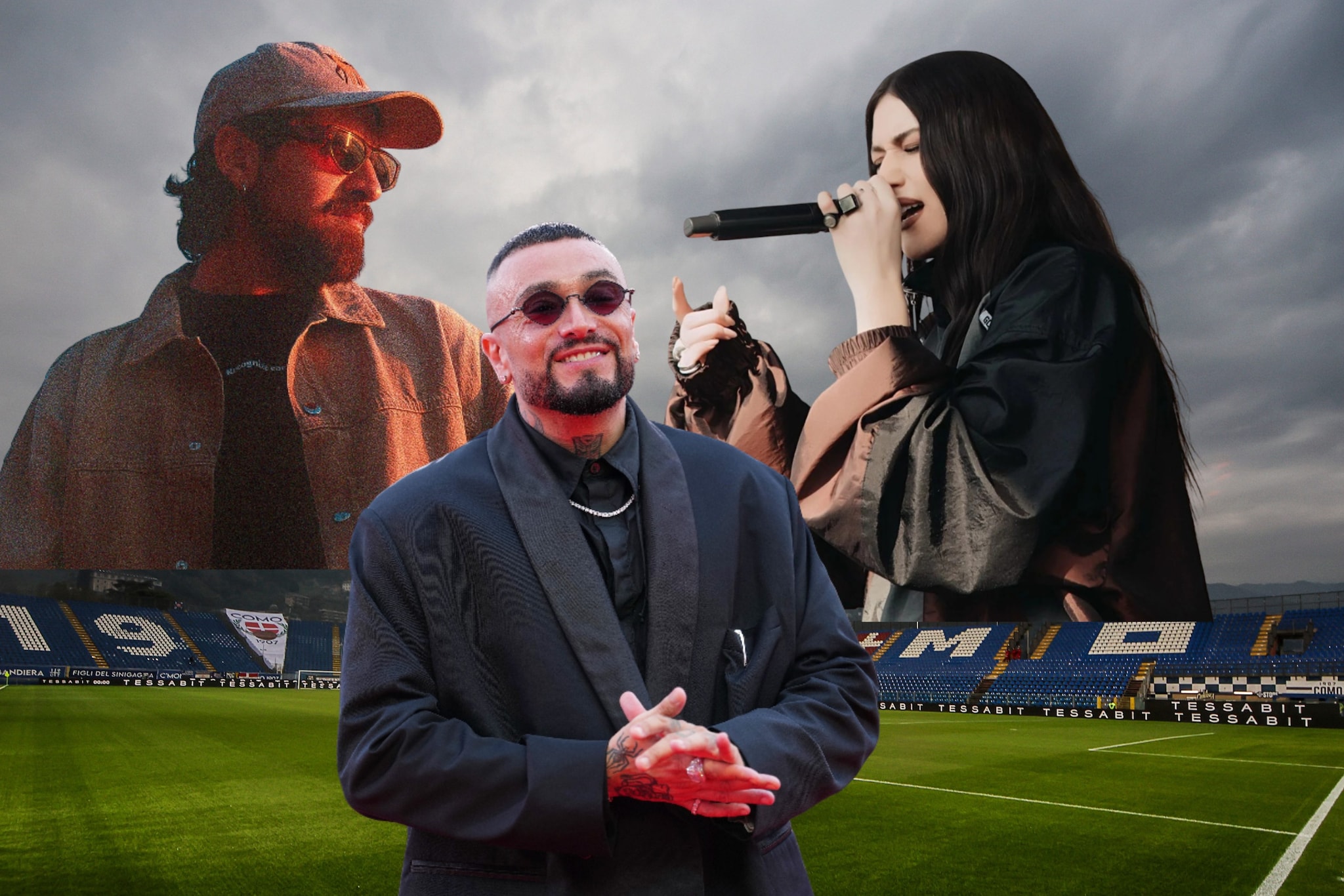 Guè e Gaia in concerto allo stadio di Como: l’evoluzione del calcio italiano passa anche attraverso la musica
