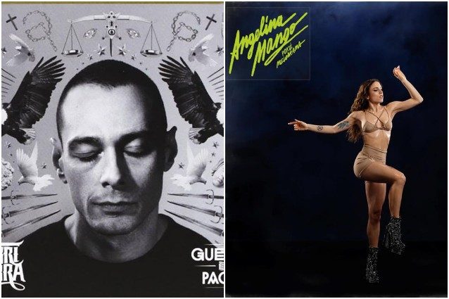 Le copertine di Guerra e pace di Fibra e di Pokè melodrama di Mango