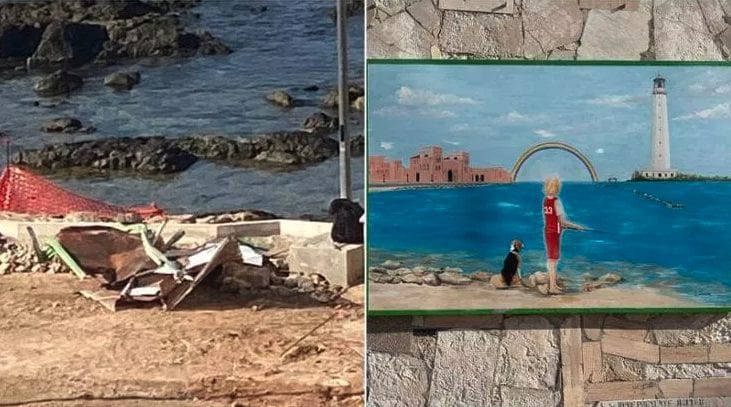 Distrutta un'opera d'arte dedicata a un bimbo morto a 10 anni, il sindaco di Bari: "Scambiata per degrado"