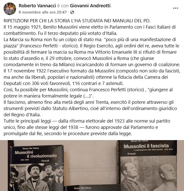 Il post di Roberto Vannacci