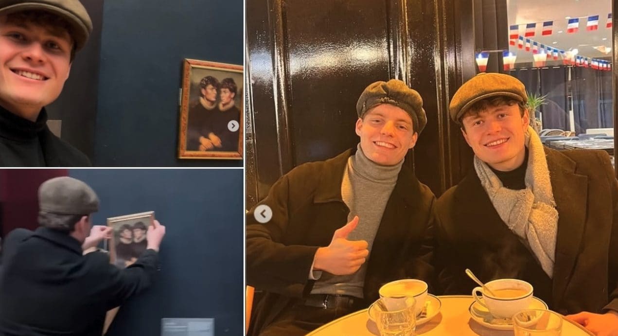 Nuova beffa al Louvre con una cornice LEGO: due tiktoker appendono la loro opera accanto alla Gioconda