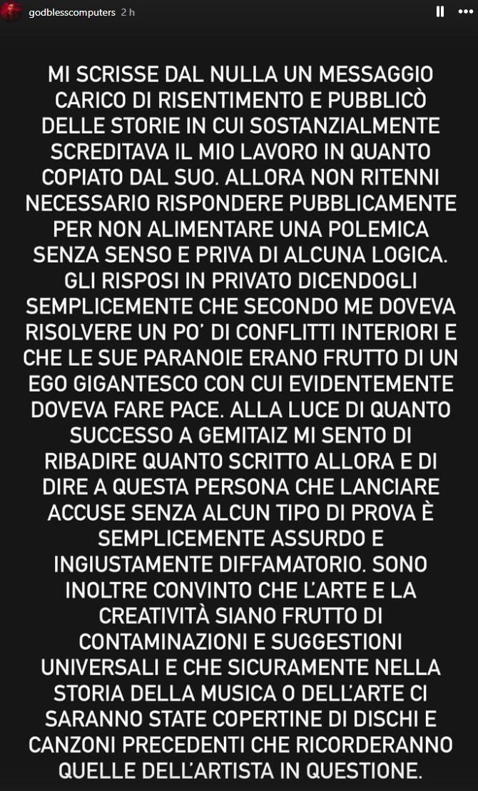 Testimonianza su Instagram di Godblesscomputers