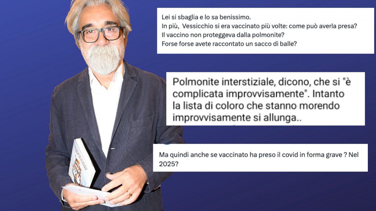 Peppe Vessicchio e i commenti no vax
