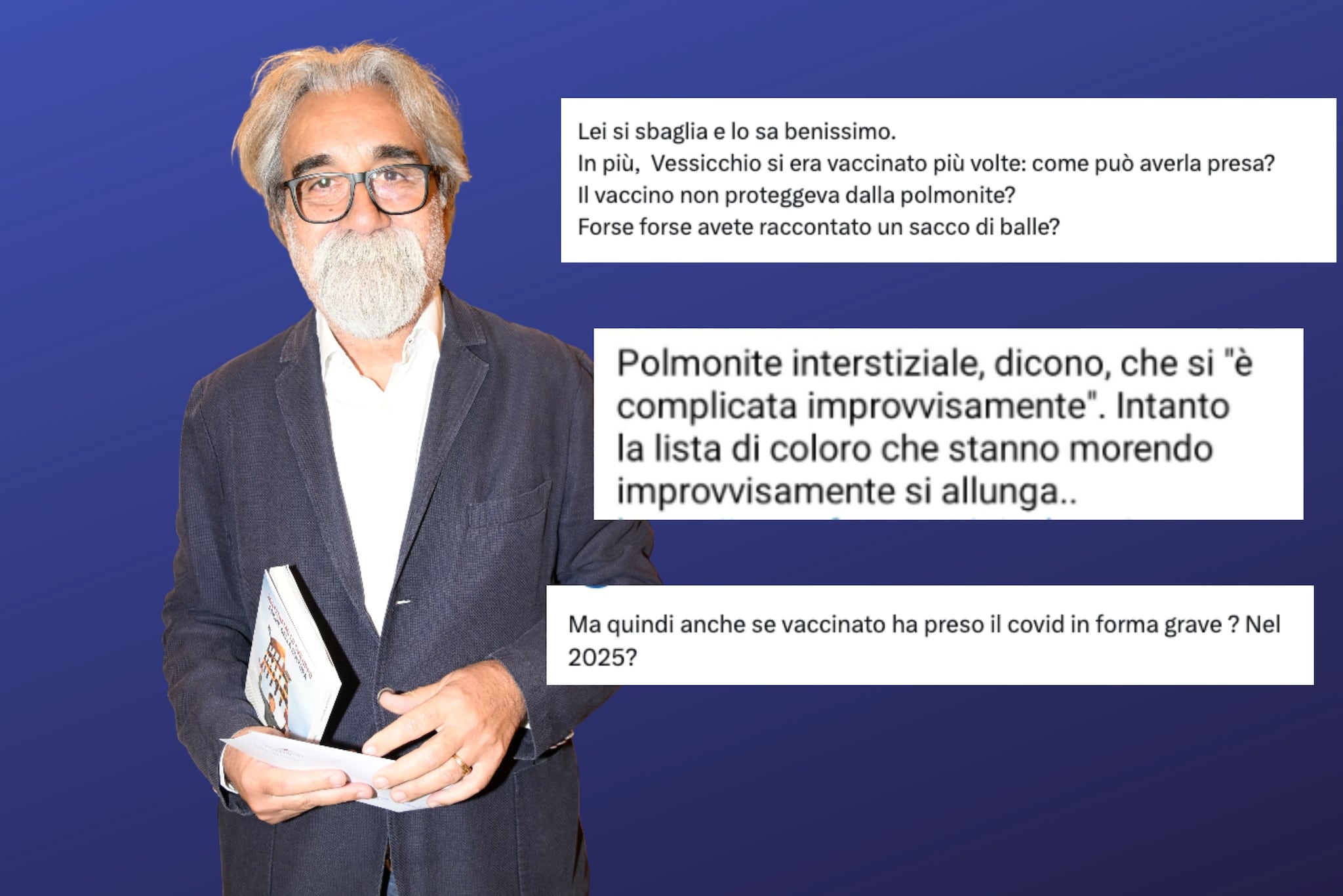 Peppe Vessicchio, gli esperti smentiscono teorie no-vax sulla morte: nessun legame tra vaccino Covid e polmonite