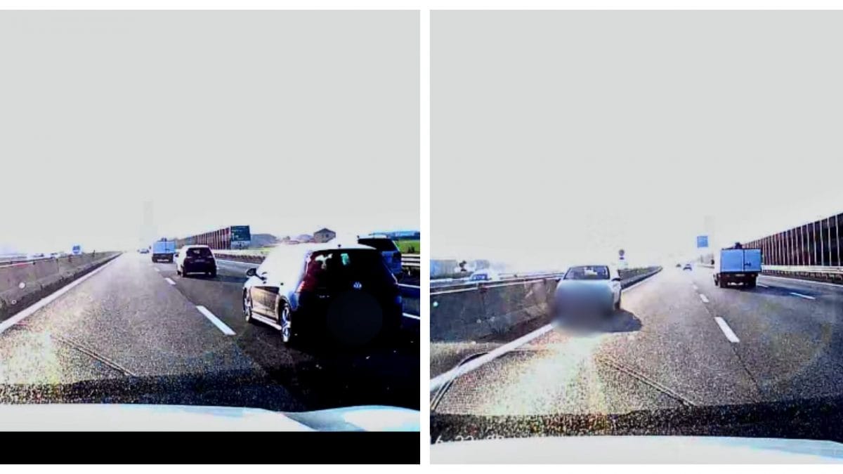 L’auto contromano sulla Torino–Milano