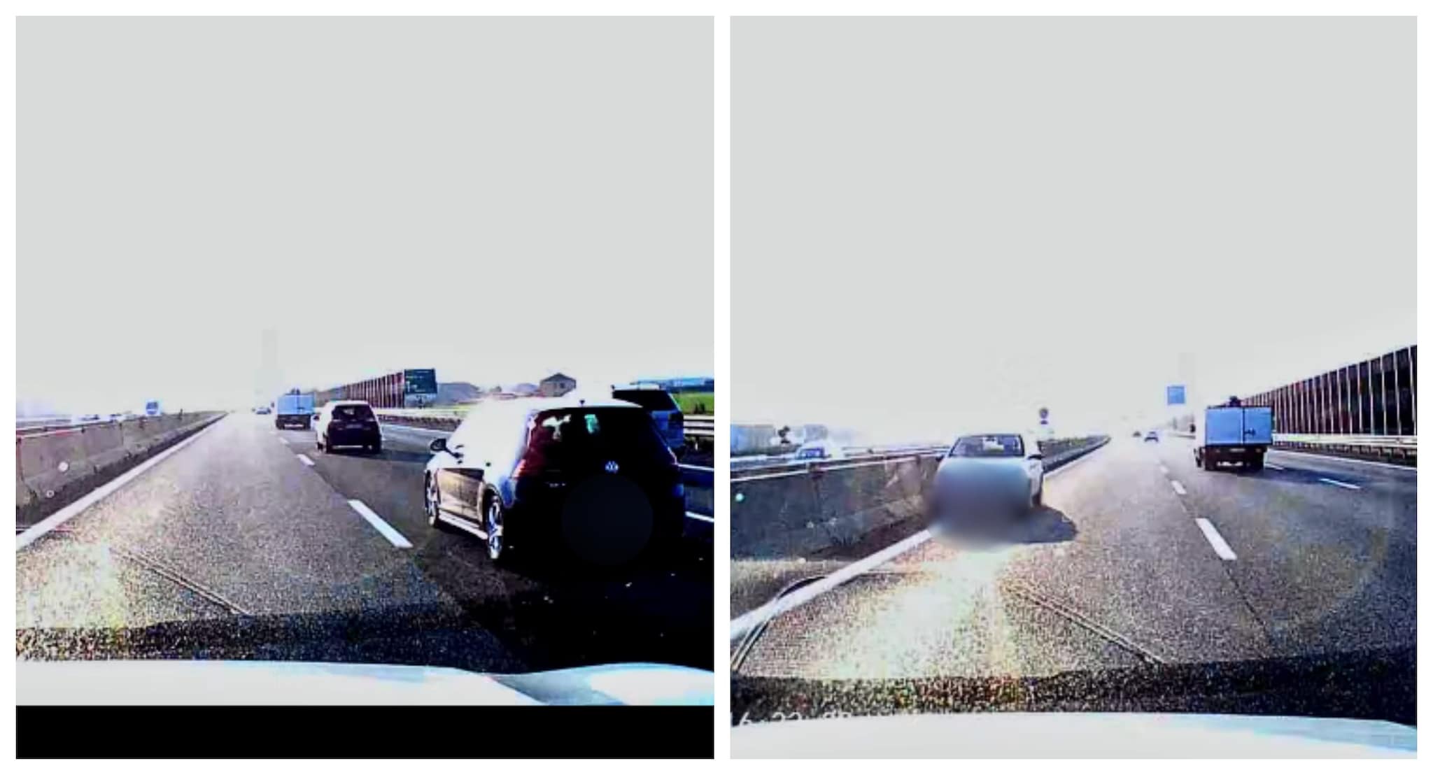 Auto contromano sulla Torino-Milano: in un video la vettura evita per poco frontale con una famiglia