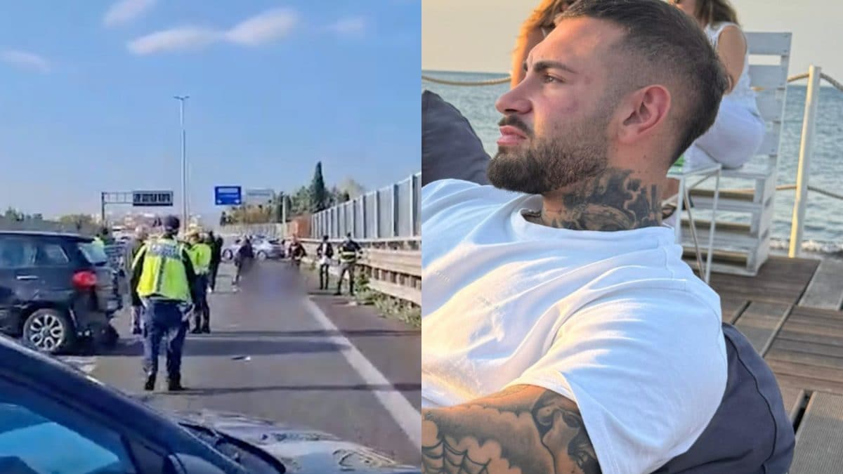 Da sinistra, il luogo dell’incidente; Cosimo Magro, 25 anni.