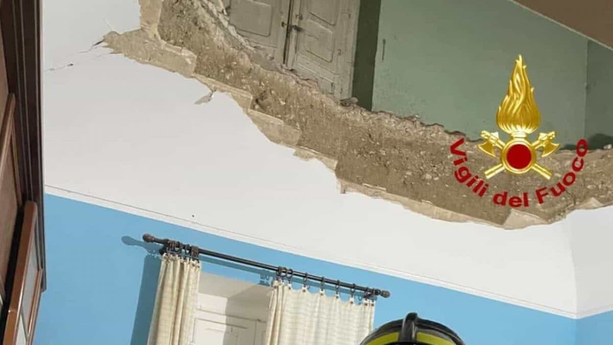 Il solaio crollato a Chieti