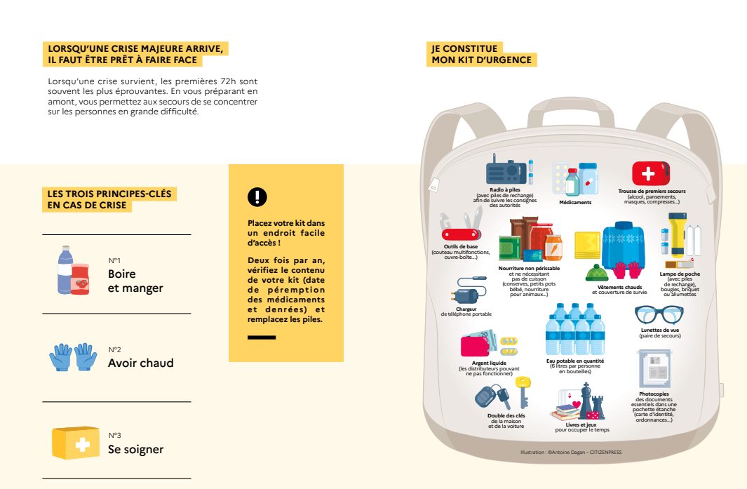 Cosa c'è nel kit di sopravvivenza pubblicato dalla Francia da usare in caso di terrorismo, epidemie e guerre
