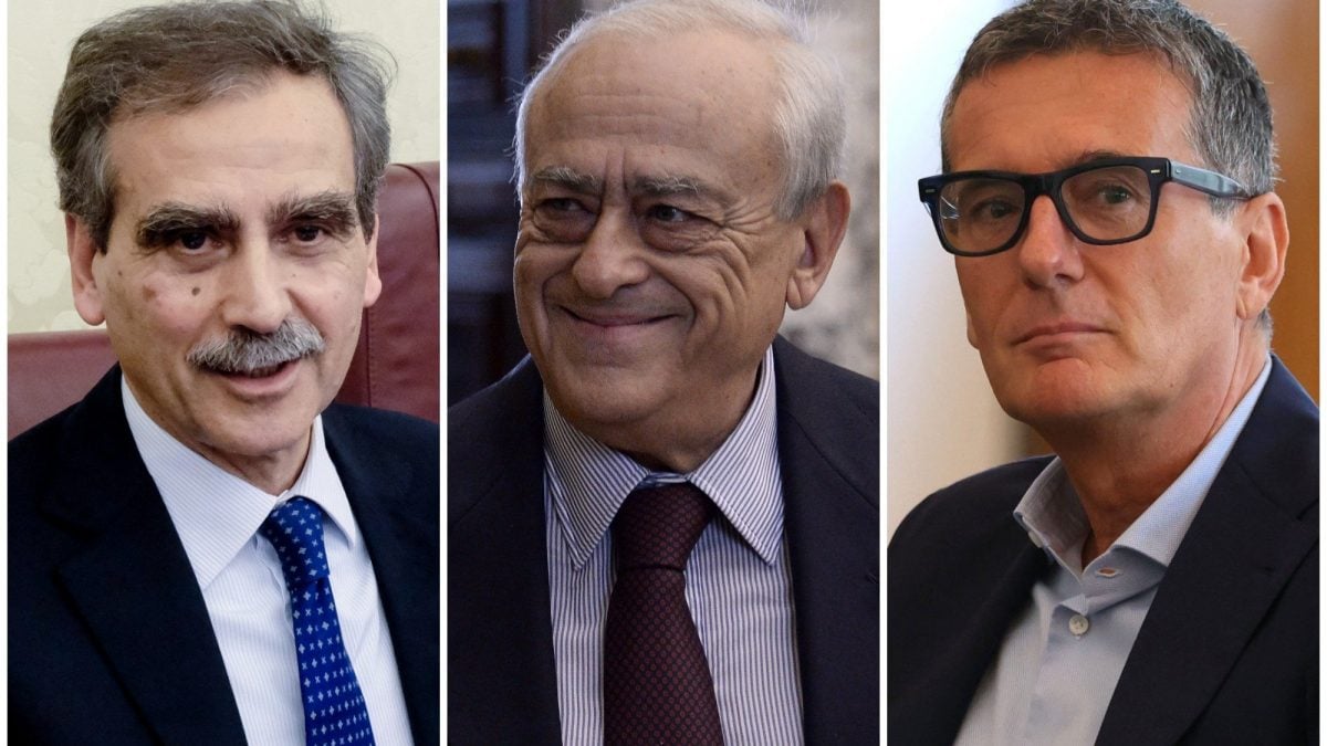 Da sinistra: Luigi Lovaglio, Francesco Gaetano Caltagirone e Francesco Milleri