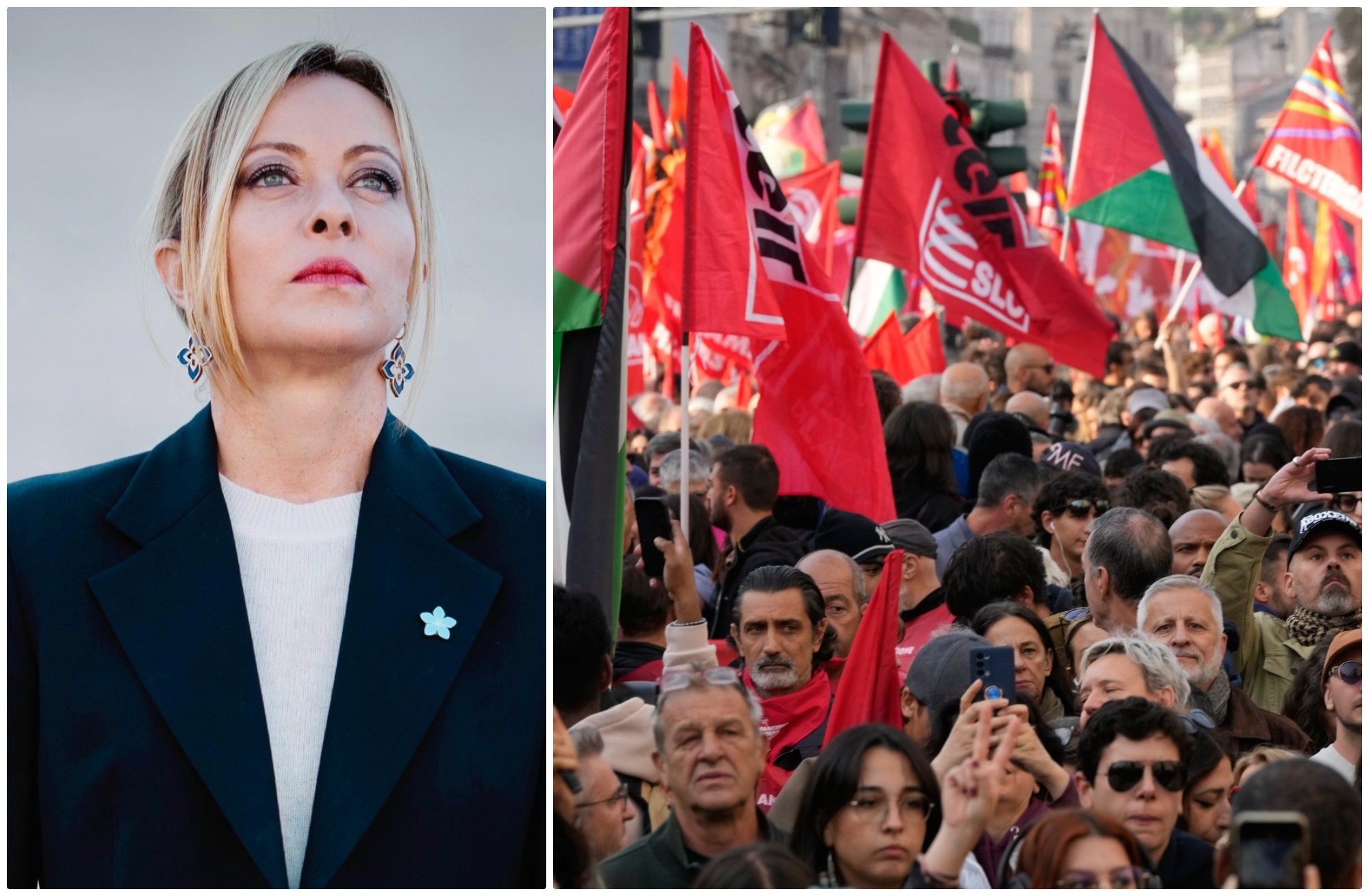 Meloni e Salvini se la prendono di nuovo con lo sciopero generale di venerdì, Landini: "Rispettino i lavoratori"