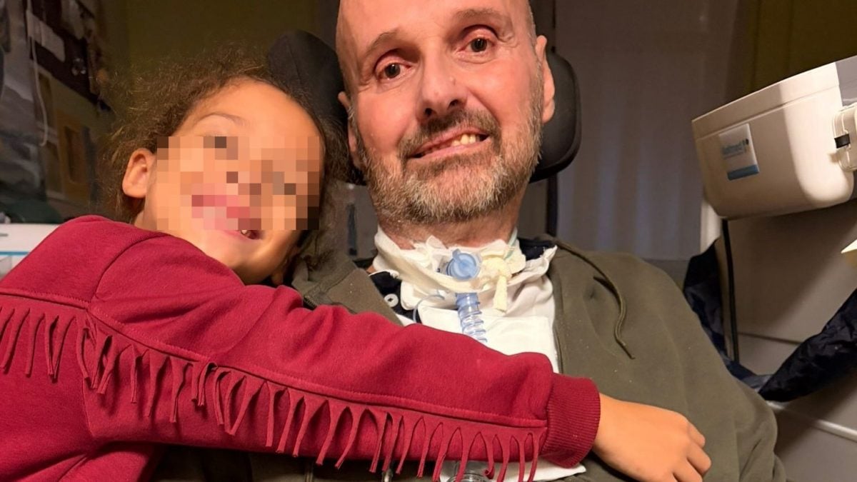 Davide Rafanelli insieme a sua figlia.