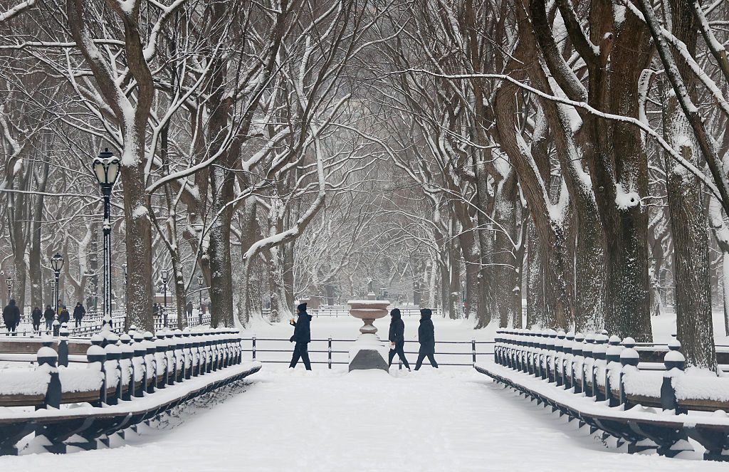 Tempesta di neve a New York: dichiarato stato di emergenza. Central Park imbiancato e voli bloccati