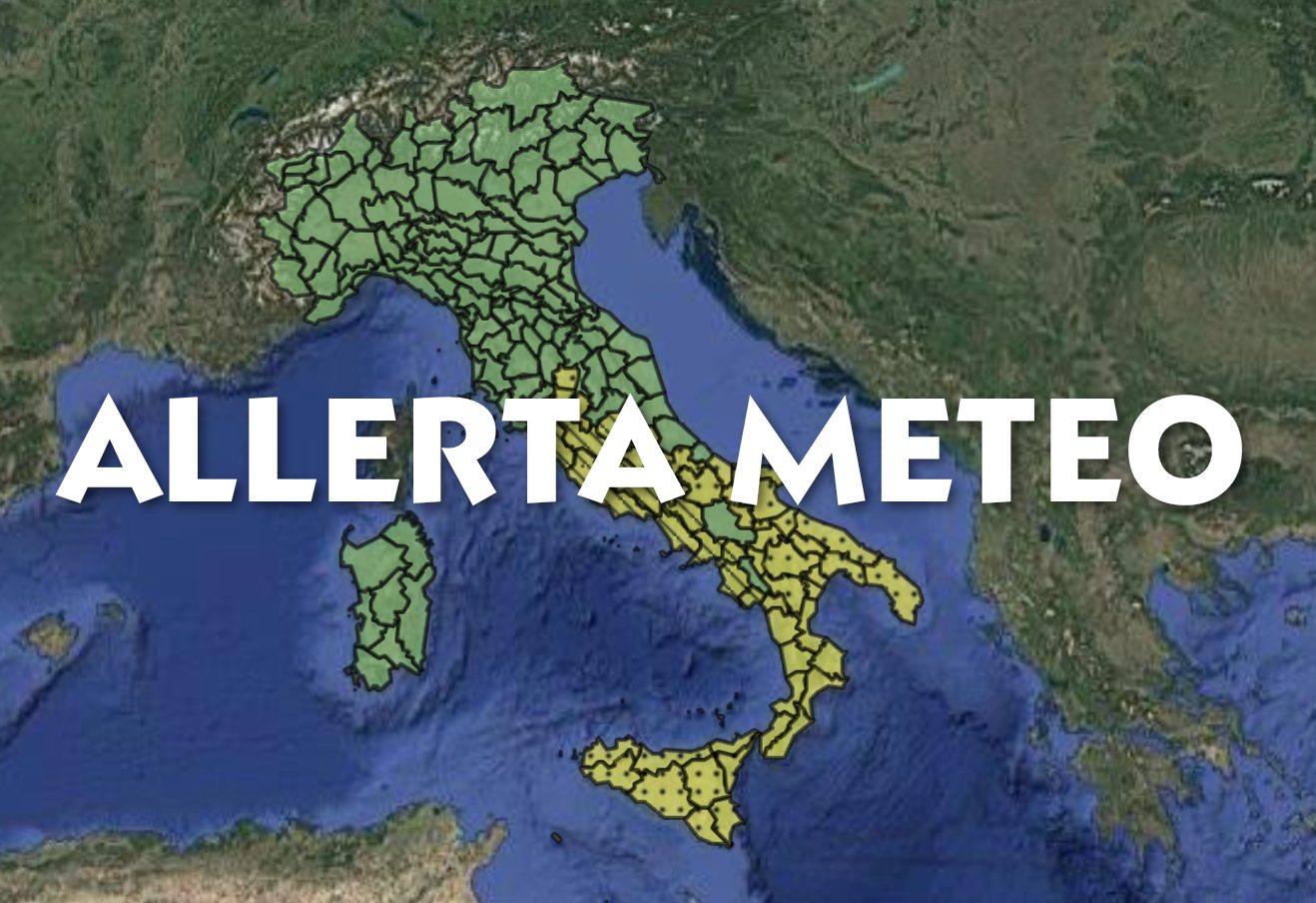 Maltempo, allerta meteo gialla per temporali domani martedì 23 dicembre: le regioni a rischio