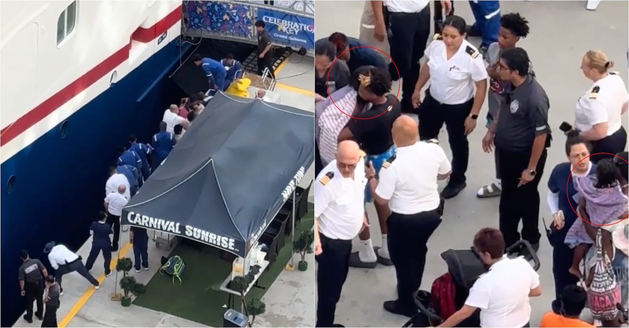 Bimba di 4 anni cade in mare tra molo e nave, la mamma si tuffa senza esitazione: il video del salvataggio