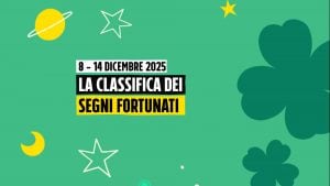 La classifica dei segni più fortunati della settimana dall'8 al 14 dicembre
