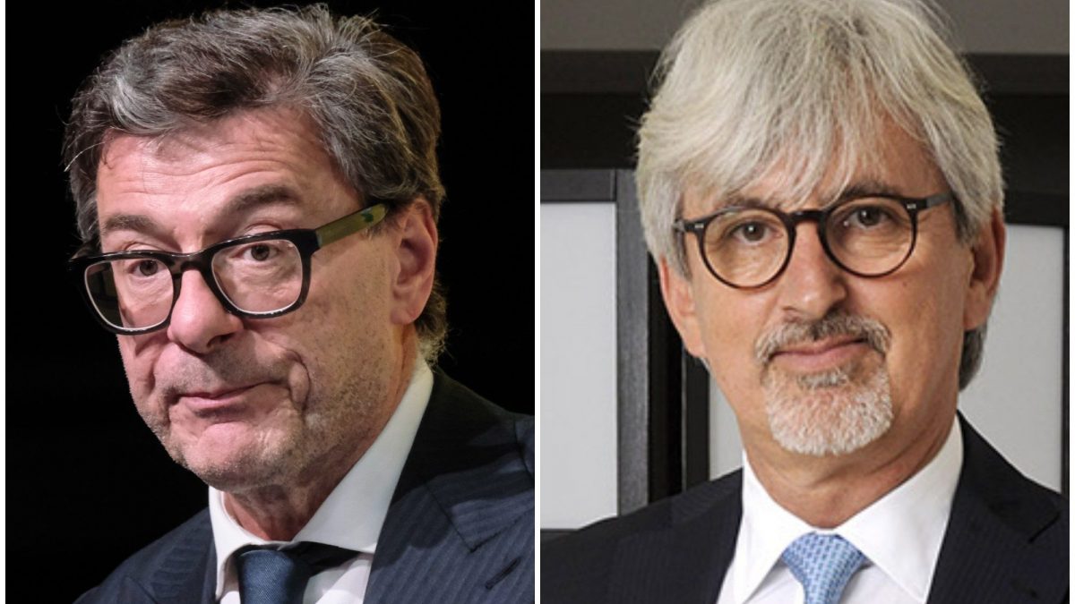 A sinistra, il ministro Giorgetti. A destra, il presidente Enpam Stefano Oliveti (foto Enpam)