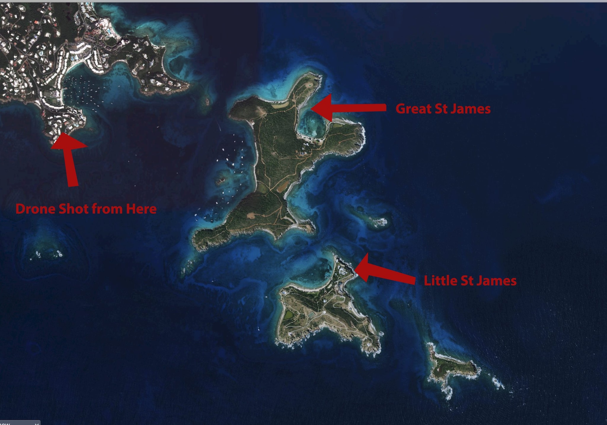 La mappa dell’isola.