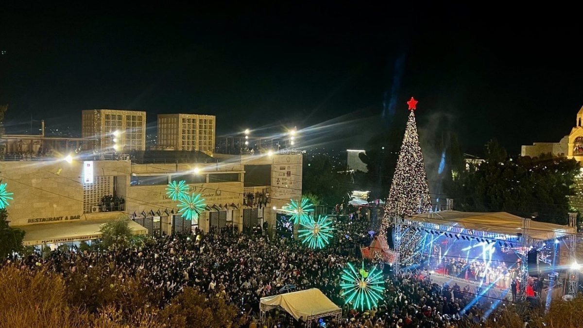 La piazza della Natività ieri. Foto di Lidia Ginestra Giuffrida