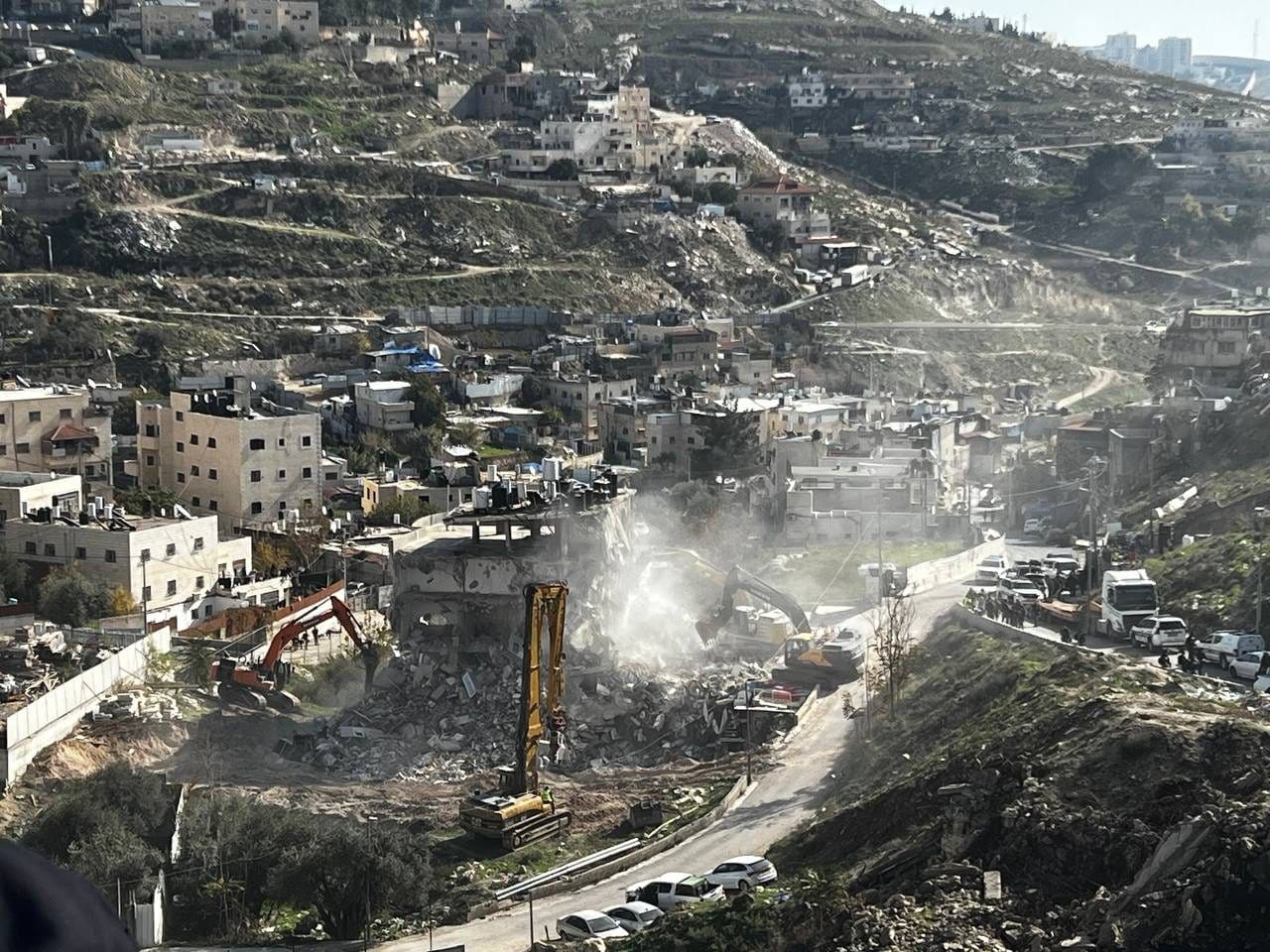 la demolizione dell’edifico residenziale di Silwan, Gerusalemme est. Foto di Lidia Ginestra Giuffrida
