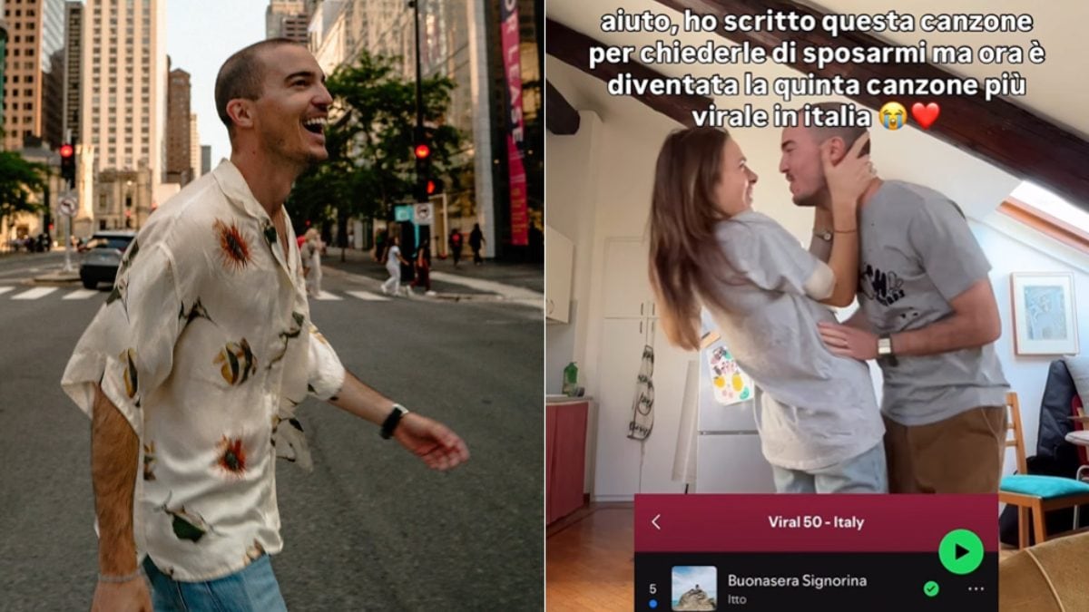 Scrive una canzone per la sua proposta di matrimonio e va in classifica: Buonasera signorina di Itto diventa virale