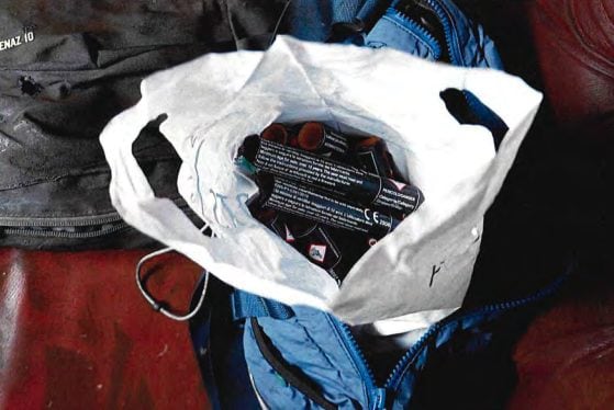 Il contenuto all’interno dello zaino