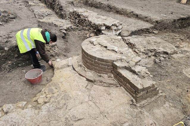 Un particolare della Basilica Vitruviana scoperta a Fano.